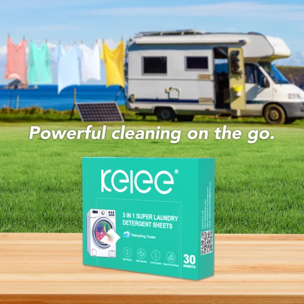 ⁦Kelee 3-in-1 Super Multi-Purpose Laundry Detergent Sheets⁩ - الصورة ⁦3⁩