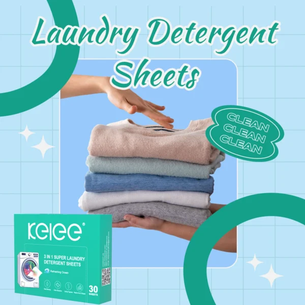 ⁦Kelee 3-in-1 Super Multi-Purpose Laundry Detergent Sheets⁩ - الصورة ⁦2⁩